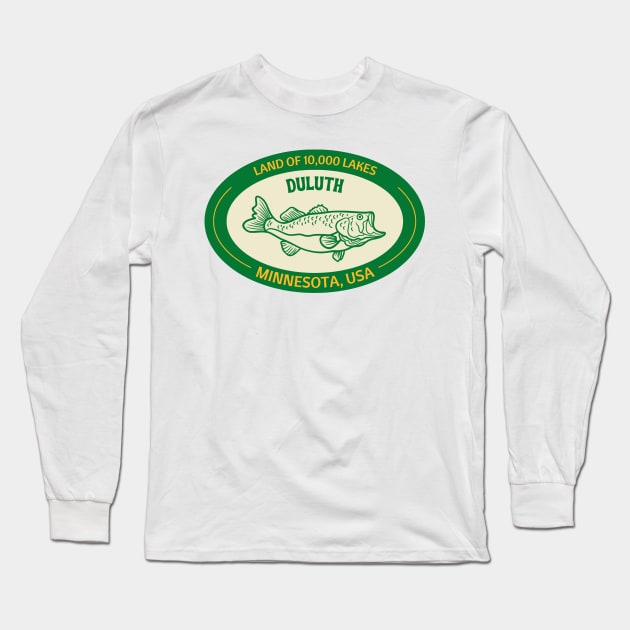 Duluth, MN Decal Long Sleeve T-Shirt by zsonn